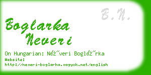 boglarka neveri business card